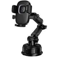 Автодержатель Hoco H89 Crown (center console) Black / Metal gray