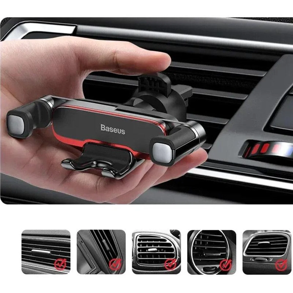 Автодержатель Baseus Mr Hui Gravity Car Mount (SUYL-HU0) Black