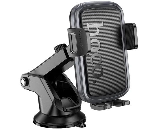 Автодержатель Hoco H79 Vista push-type (center console) Black / Metal gray