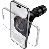 Автодержатель Hoco H99 Crown magnetic на подголовник Black metal gray