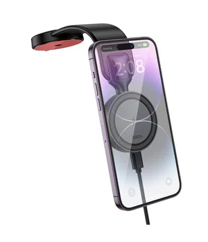 Автодержатель с БЗУ Hoco HW29 Magnetic Wireless Charging 15W Black