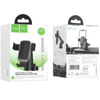 Автодержатель Hoco H81 Vista Gravity (center console) Black / Metal gray