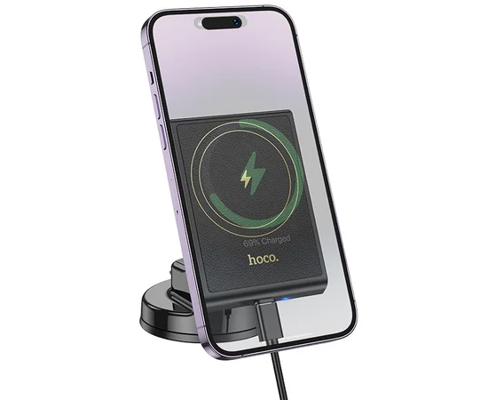 Автодержатель с БЗУ Hoco HW20 Precious (center console) Black