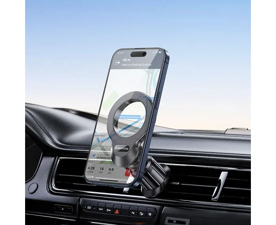 Автодержатель Borofone BH104 Path ring magnetic (air outlet) Black