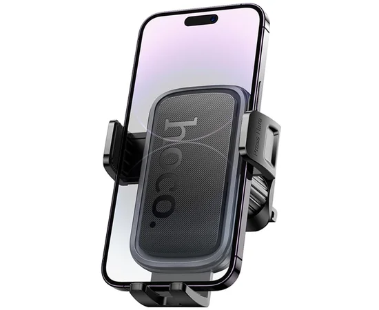 Автодержатель Hoco H78 Vista push-type (air outlet) Black / Metal gray