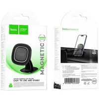 Автодержатель Hoco H73 Crown magnetic (center console) Black / Metal gray