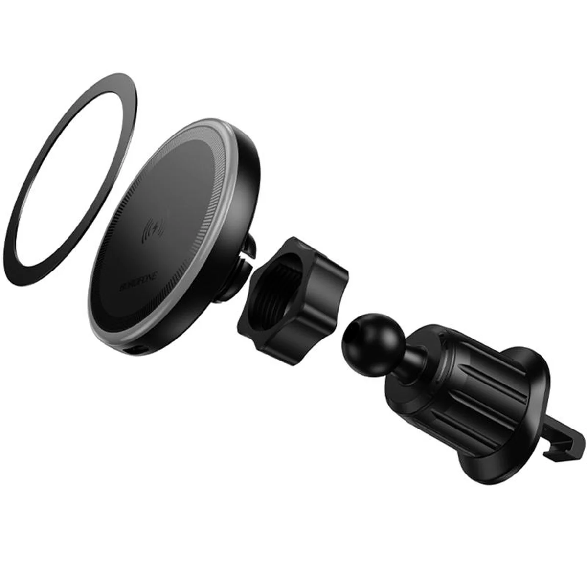 Автодержатель с БЗУ Borofone BH224 Flash 15W (air outlet) Black