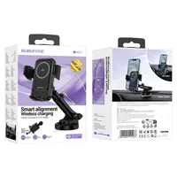 Автотримач із БЗУ Borofone BH217 Colby smart Black