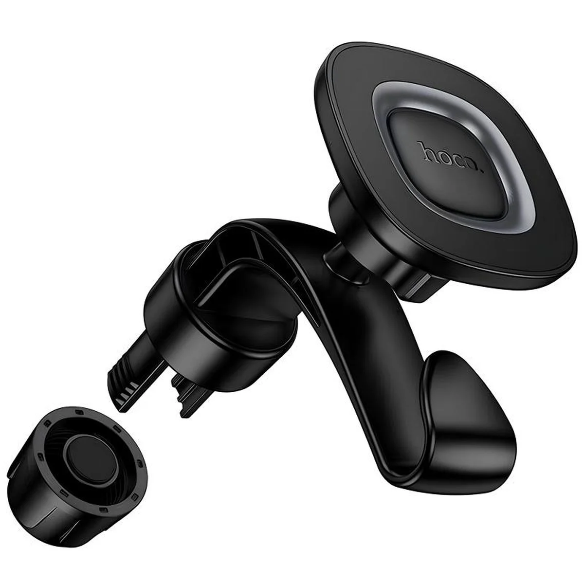 Автодержатель Hoco H99 Crown magnetic на подголовник Black metal gray