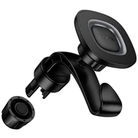 Автодержатель Hoco H99 Crown magnetic на подголовник Black metal gray