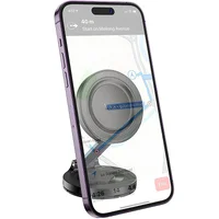 Автодержатель Hoco H61 Show folding ring magnetic (dashboard) Black / Metal gray