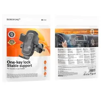 Автоутримувач Borofone BH131 One-key Lock (air outlet) Black