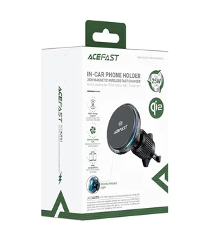Автодержатель с БЗУ Acefast D61 Magnetic Wireless Charging 15W Gray