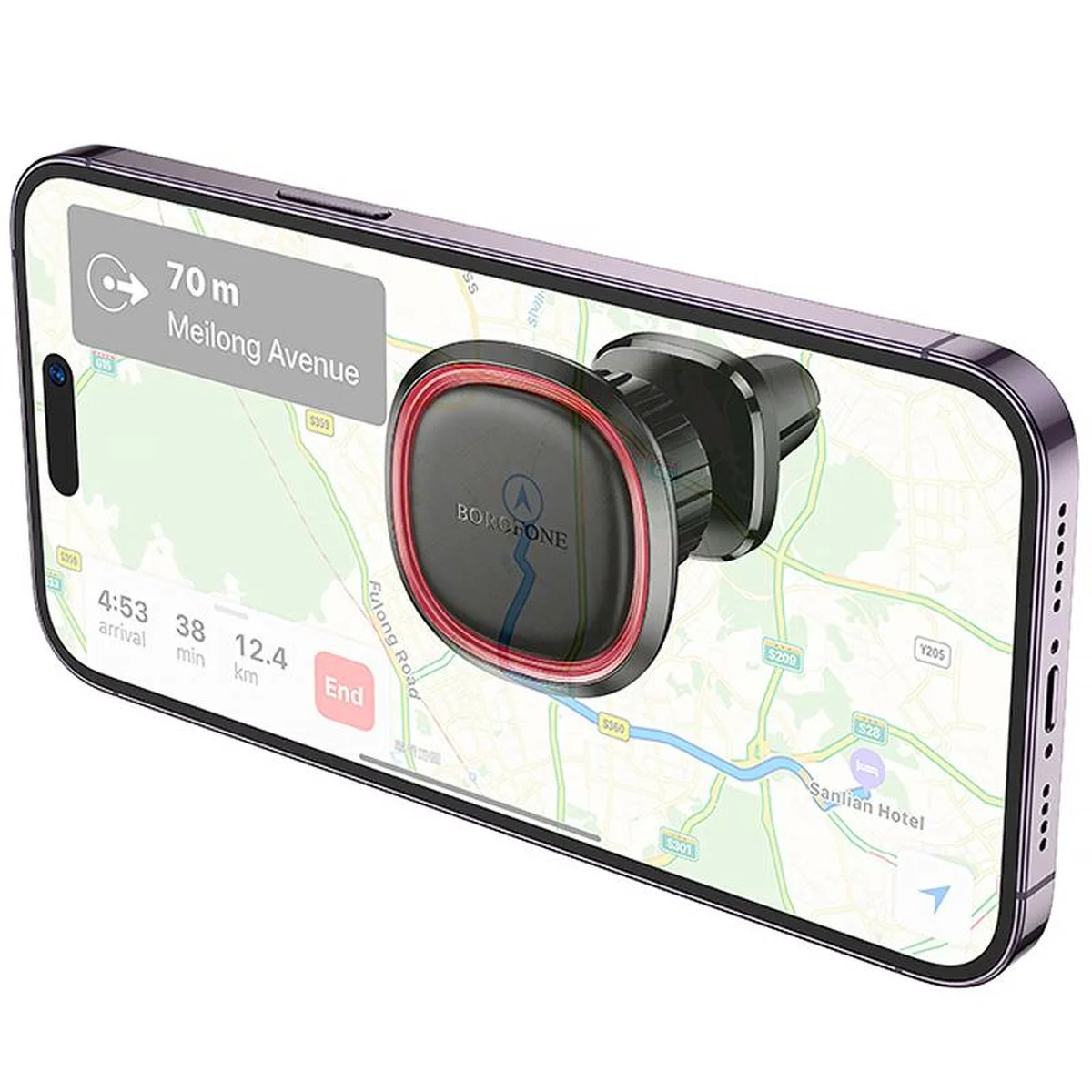 Автоутримувач Borofone BH124 Roman Black / Red