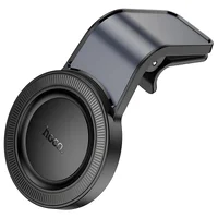 Автодержатель Hoco H59 Show ring magnetic (L air outlet) Black / Metal gray