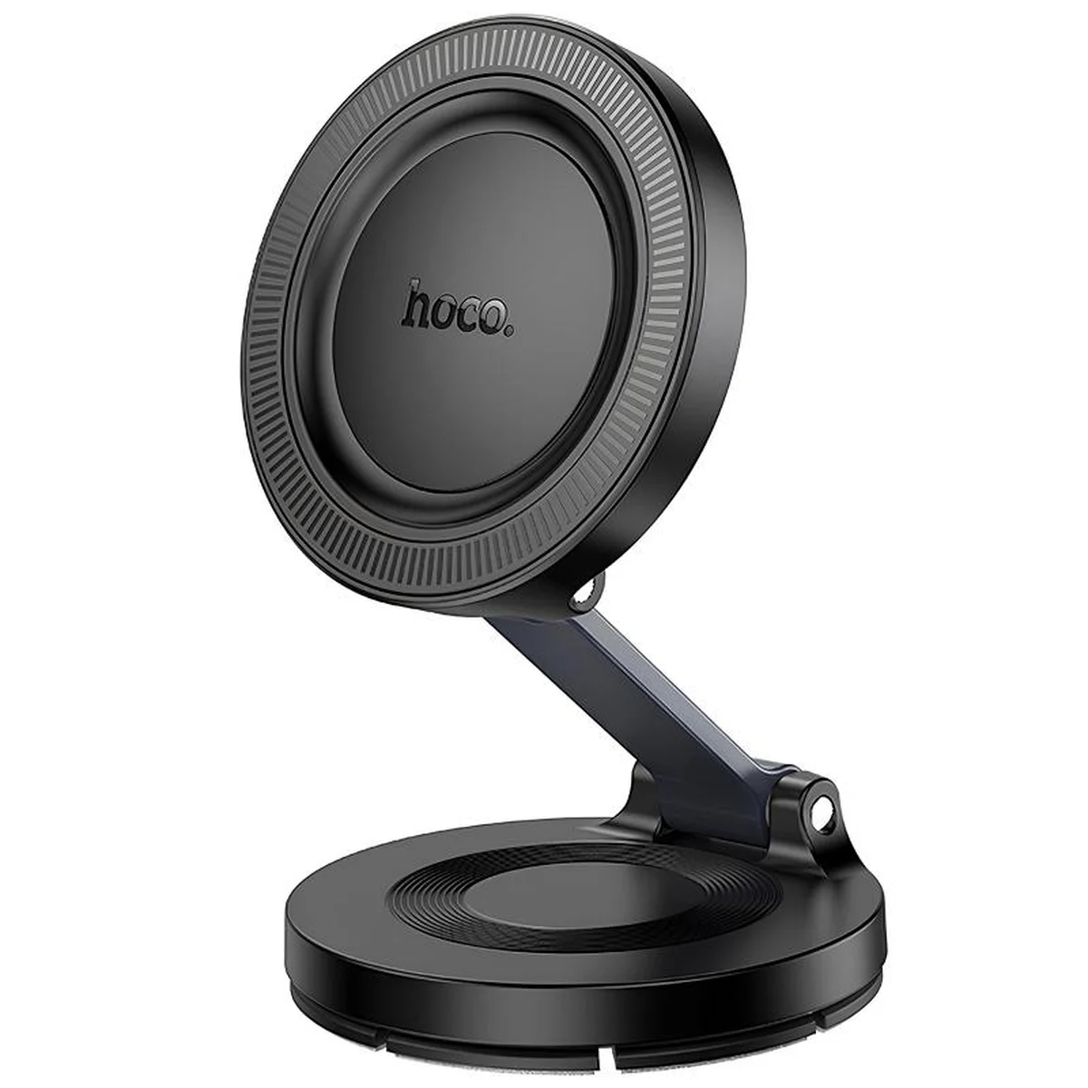 Автодержатель Hoco H61 Show folding ring magnetic (dashboard) Black / Metal gray