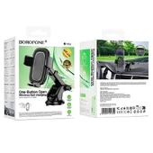 Автодержатель с БЗУ Borofone BH223 Follower 15W (center console) Black
