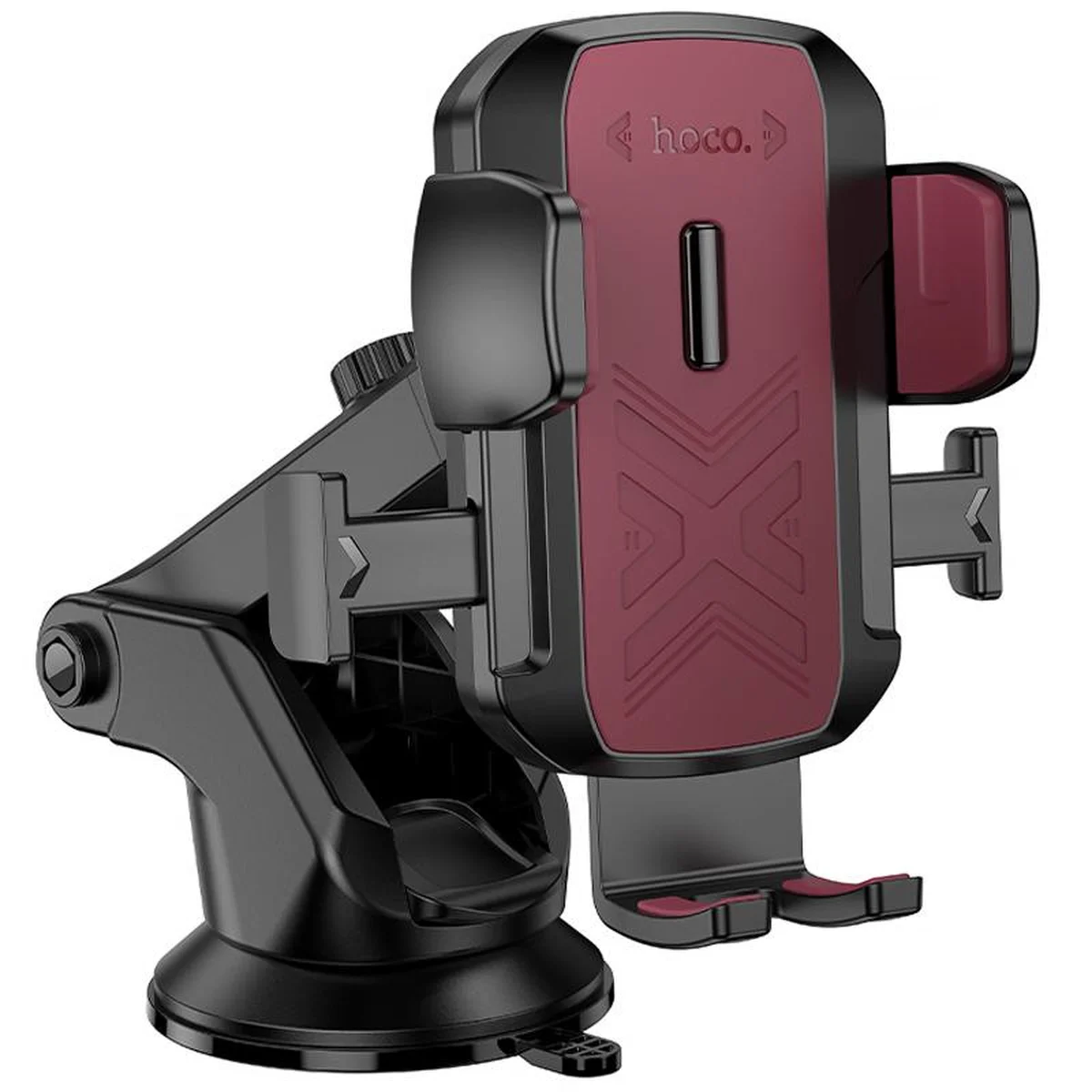 Автотримач Hoco H65 Gamble one-button (center console) Black / Red