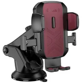Автодержатель Hoco H65 Gamble one-button (center console) Black / Red