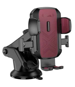 Автотримач Hoco H65 Gamble one-button (center console) Black / Red