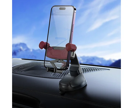 Автодержатель Hoco H67 Gamble gravity linkage (center console) Black / Red