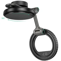 Автодержатель Hoco H77 View (center console) Black / Metal gray