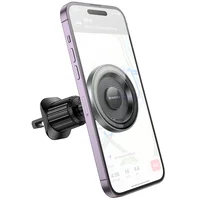 Автодержатель Borofone BH122 Profit ring magnetic (air outlet) Black / Metal gray