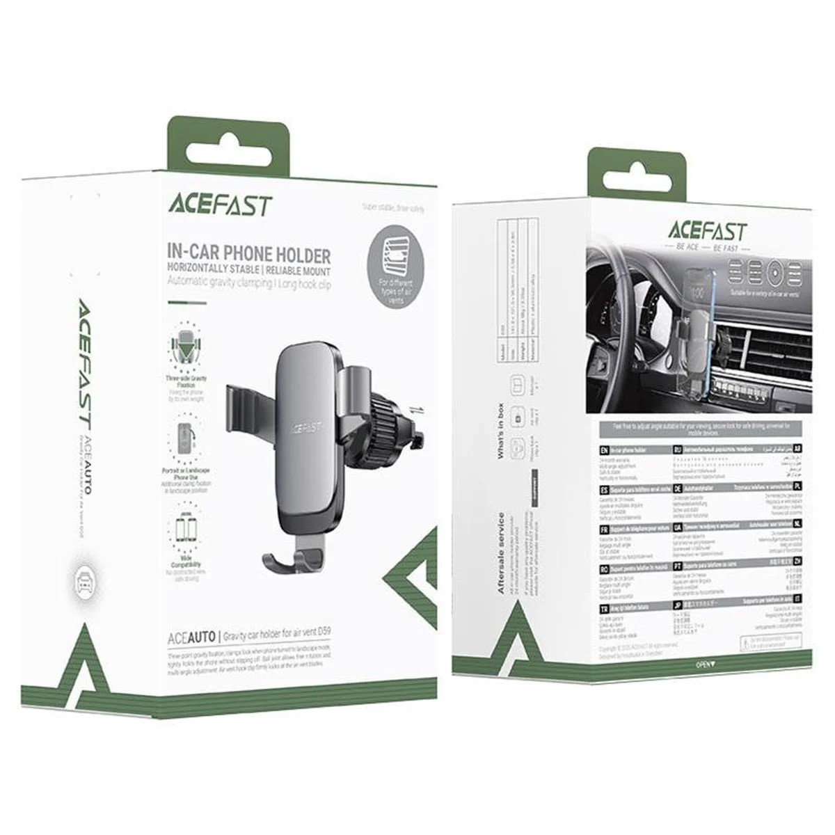 Автодержатель Acefast D59 Gray