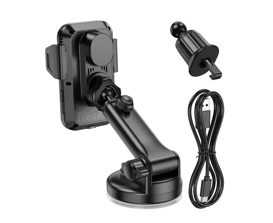 Автодержатель с БЗУ Borofone BH217 Colby smart Black