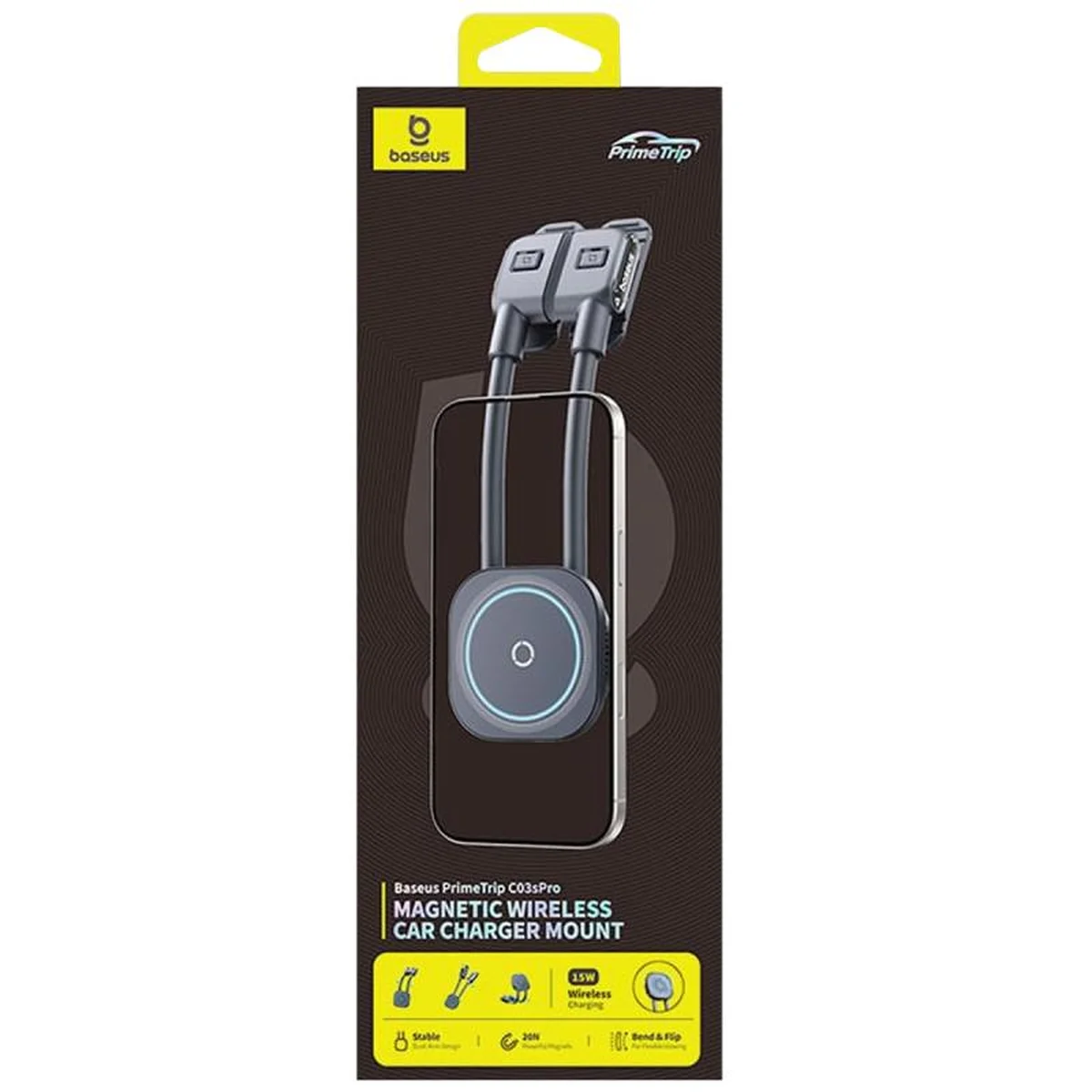 Автодержатель с БЗУ Baseus PrimeTrip C03s Pro Magnetic Wireless Charging (C0013B) Cosmic Black