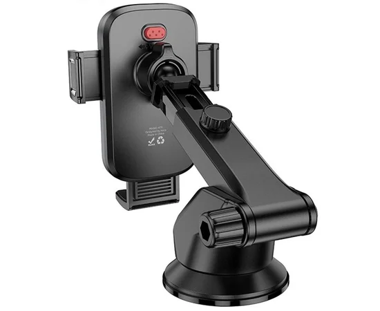 Автодержатель Hoco H79 Vista push-type (center console) Black / Metal gray