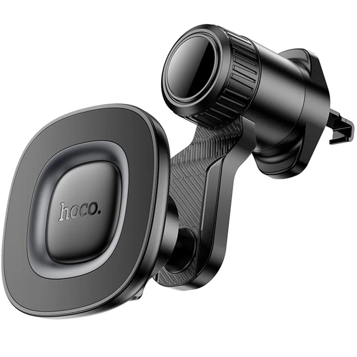 Автодержатель Hoco H74 Crown ring magnetic (air outlet) Black / Metal gray