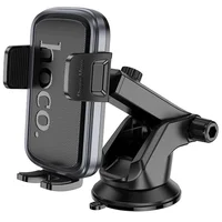 Автоутримувач Hoco H79 Vista push-type (center console) Black / Metal gray