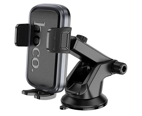 Автодержатель Hoco H79 Vista push-type (center console) Black / Metal gray