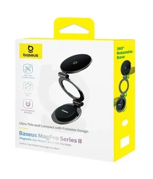 Автодержатель Baseus MagPro Series II Magnetic Stick-on (center console) (C40172900121) Cosmic Black
