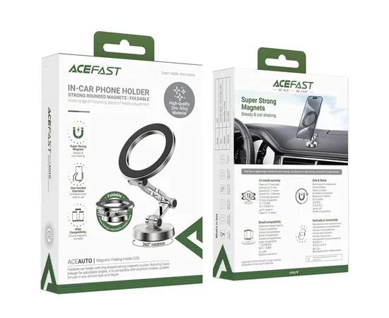 Автодержатель Acefast D20 magnetic car holder Silver