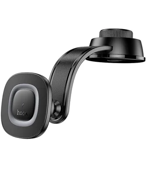 Автодержатель с БЗУ Hoco HW31 Crown Magnetic Wireless Charging 15W Black / Metal gray