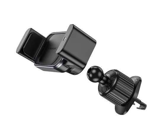 Автодержатель Borofone BH106 Ascend pull clip (air outlet) Black / Metal gray