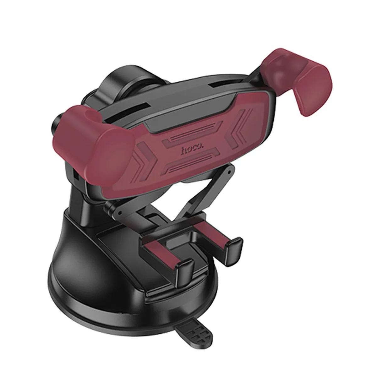Автодержатель Hoco H67 Gamble gravity linkage (center console) Black / Red