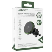 Автодержатель с БЗУ Acefast D33 Qi2 Magnetic Wireless Charging 15W Black