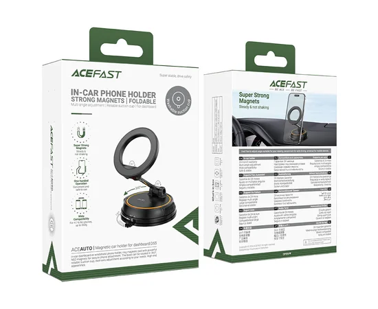 Автодержатель Acefast D55 Magnetic for Dashboard Black