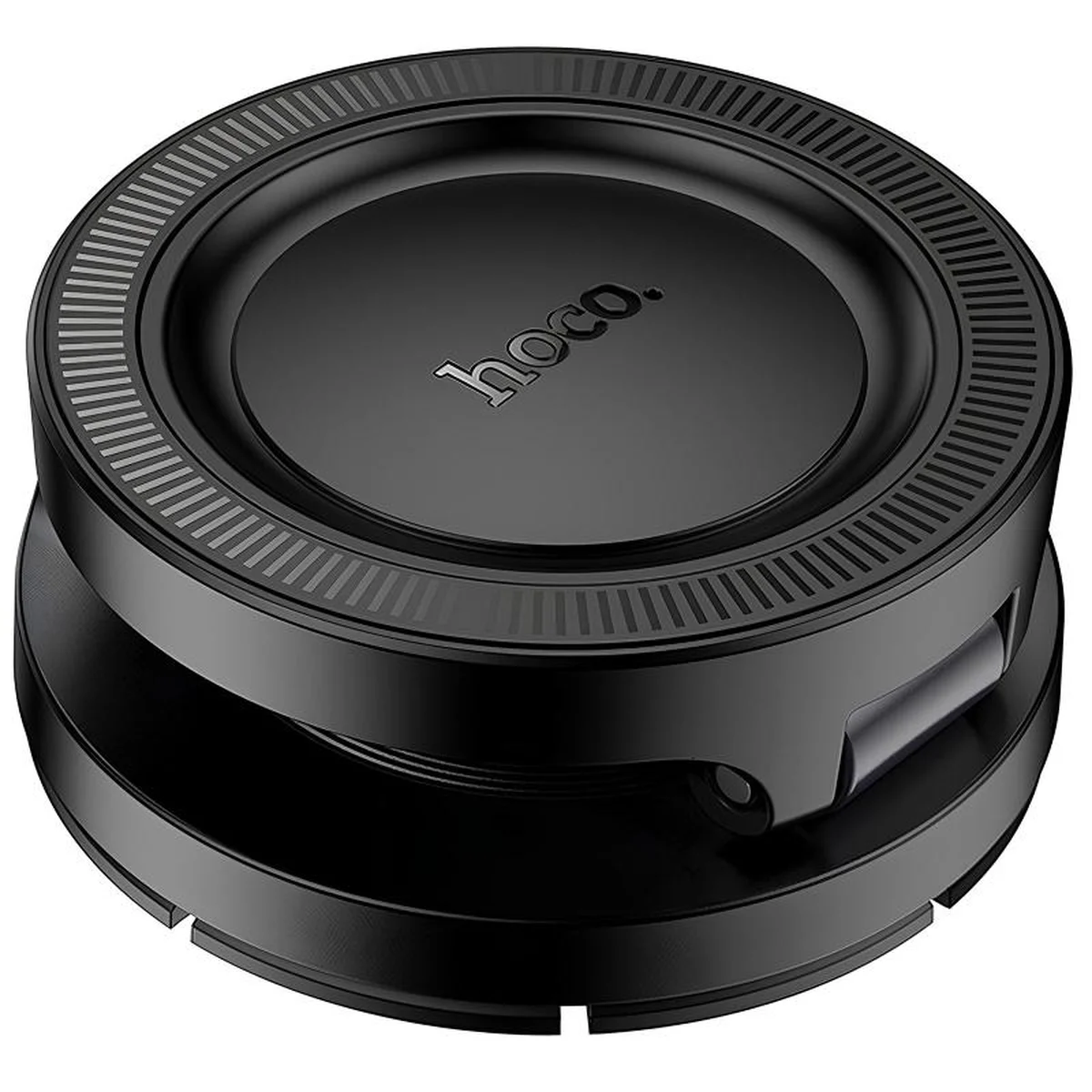 Автодержатель Hoco H61 Show folding ring magnetic (dashboard) Black / Metal gray