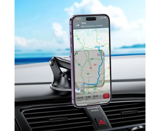 Автодержатель Hoco H41 Climber magnetic (center console) Black