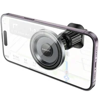 Автодержатель Borofone BH122 Profit ring magnetic (air outlet) Black / Metal gray