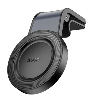 Автоутримувач Hoco H59 Show ring magnetic (L air outlet) Black / Metal gray