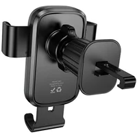 Автодержатель Hoco H80 Vista gravity (air outlet) Black / Metal gray