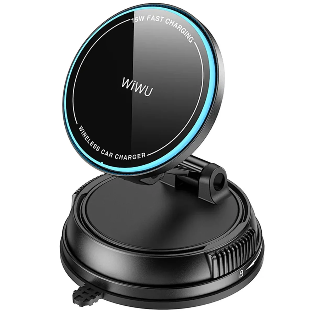 Автодержатель с БЗУ WIWU CH-326 Universal Vacuum Suction Magnetic 15W Black