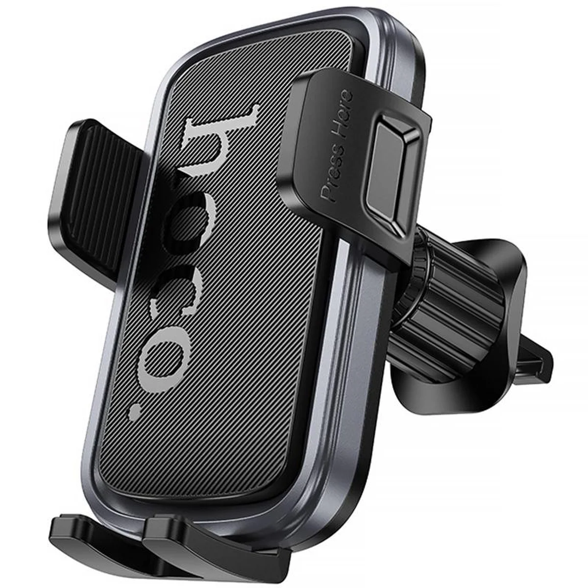 Автодержатель Hoco H78 Vista push-type (air outlet) Black / Metal gray