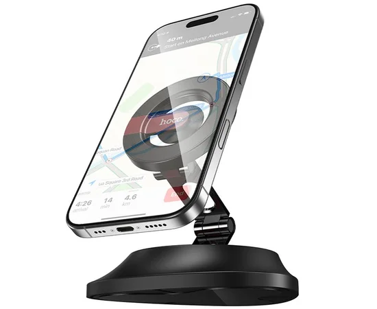 Автодержатель Hoco H90 Tower magnetic (dashboard) Black / Red