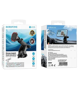 Автоутримувач Borofone BH125 Roman magnetic (center console) Black / Red